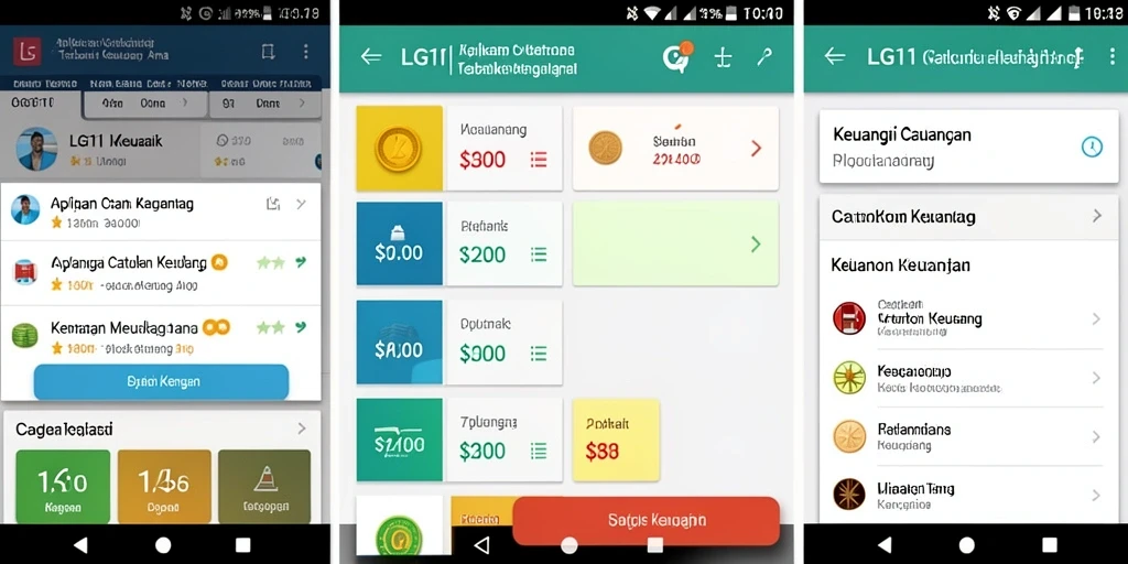 Screenshot LG111 menampilkan antarmuka Catatan Keuangan yang rapi dan mudah dipahami.