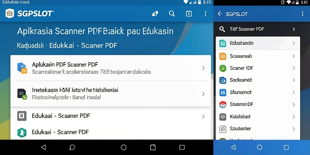 Tampilan antarmuka pengguna SGPSLOT untuk fungsi Scanner PDF.